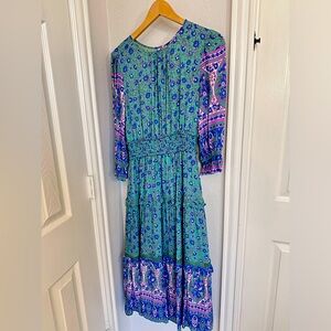 Small tiered midi dress